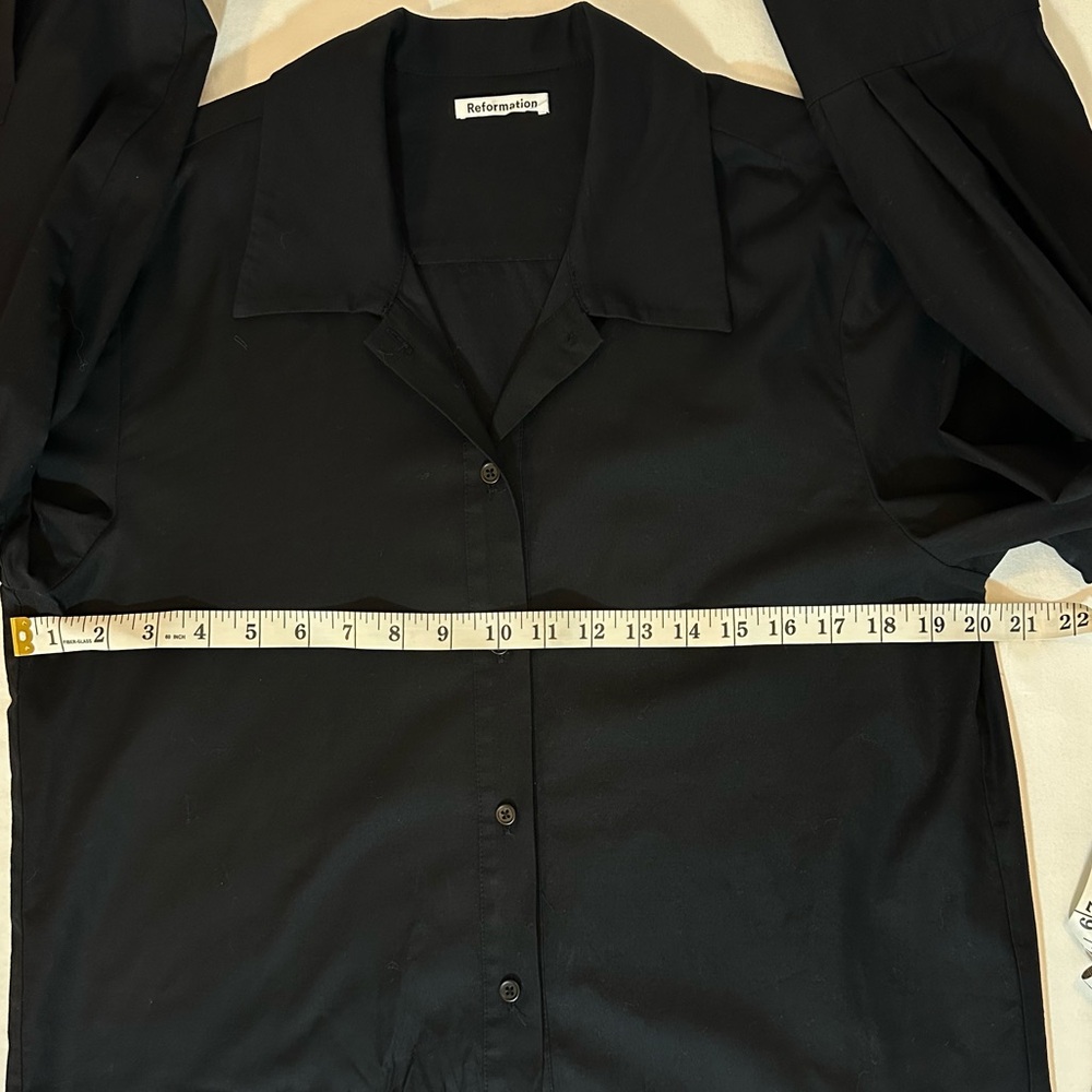 Reformation Hansen Tie Front Button-Up Women’s Shirt Size M. - Picture 4 of 11